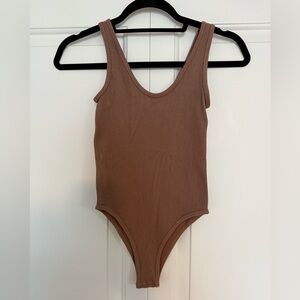 Zara Brown Bodysuit One Piece Minimalist Design
